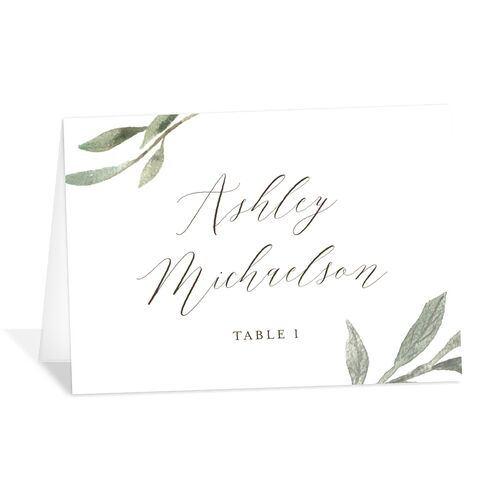 Muted Floral Place Cards Camel Signature