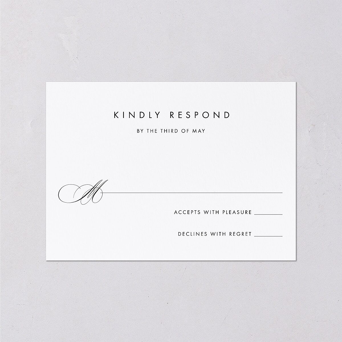 Polished Frame Wedding Response Cards — view 2