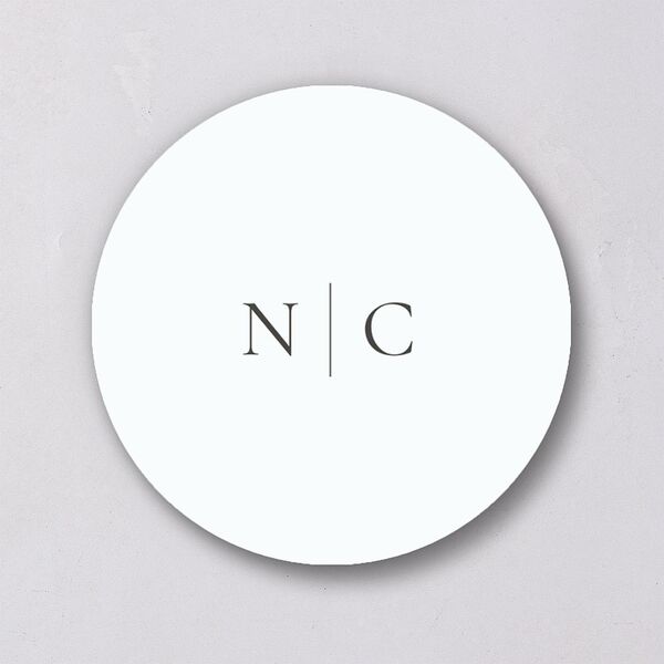 Timeless Bouquet Wedding Stickers Dusty Blue Circle