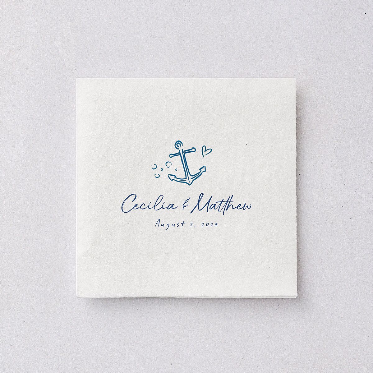 Nautical Border Cocktail Napkins French Blue Napkin Uncoined