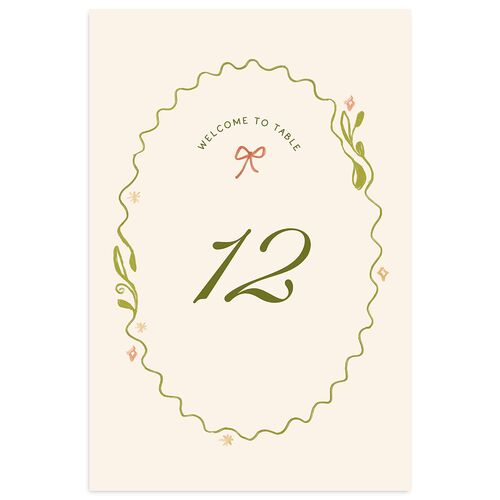 Whimsical Drawn Flowers Table Numbers Thyme Signature