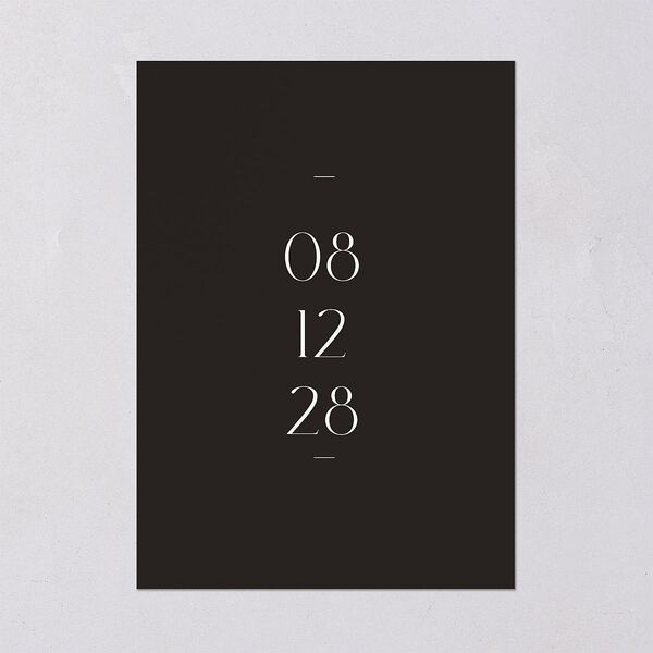 Refined Save The Date Cards Pure White Signature smooth Blank No
