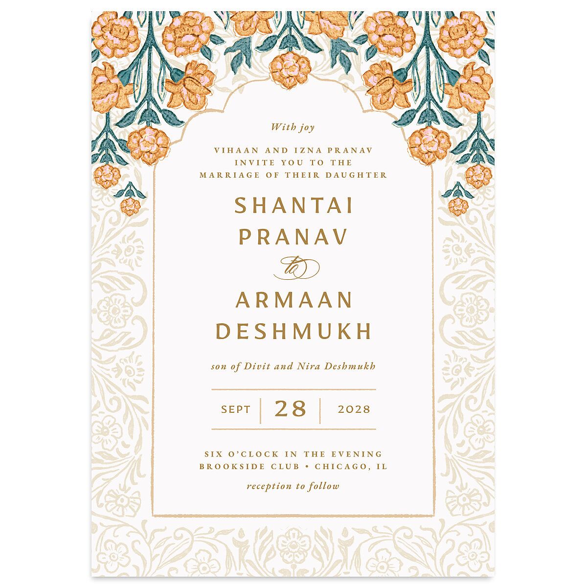Botanical Blooms Wedding Invitations