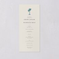 Palm Tree Icon Wedding Programs Tide Pool Signature