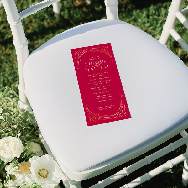 Romantic Phoenix Wedding Programs Crimson Signature