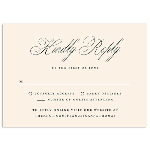 Classic Catholic Sacred Heart Wedding Response Cards Hunter Green Signature Standard