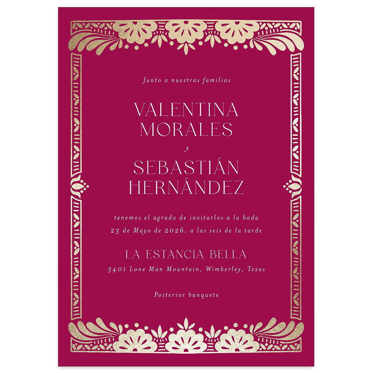 Hacienda Elegante Wedding Invitations