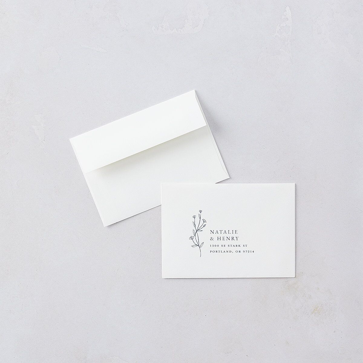 Natural Monogram Wedding Response Cards Midnight Navy Signature Standard
