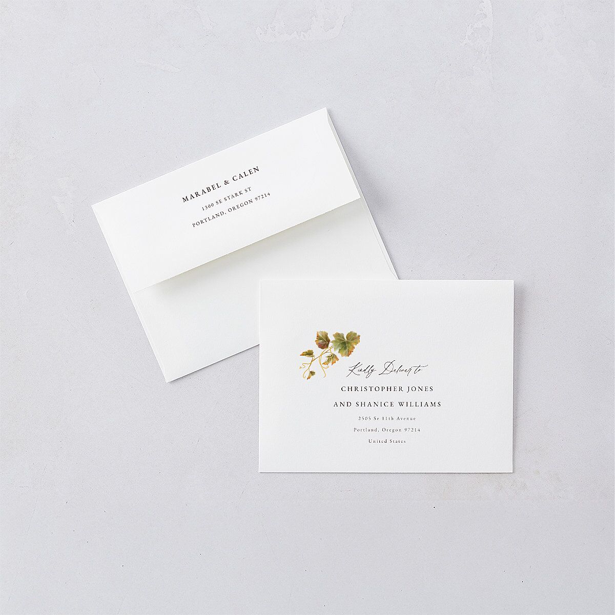 Romantic Vineyard Thank You Cards Rust
