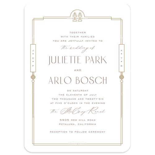 Eternal Devotion Wedding Invitations Fawn Signature Blank No Rounded