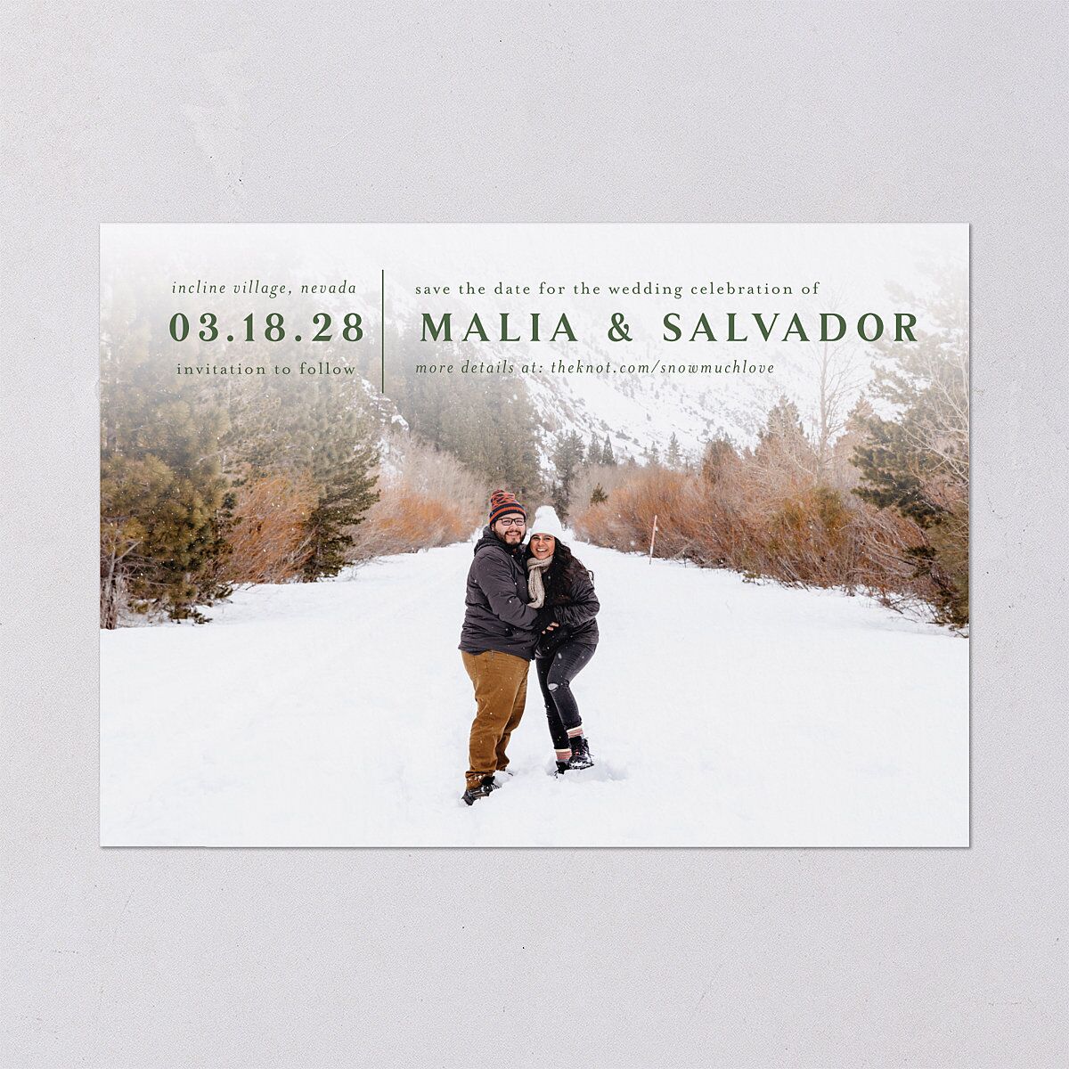 Etched Mountains Save The Date Cards — view 2