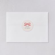 Whimsical Holiday Bow with Garland Holiday Stickers Ruby Circle