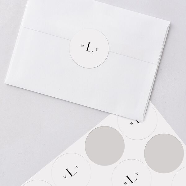 Joyful Union Wedding Stickers Pure White Circle