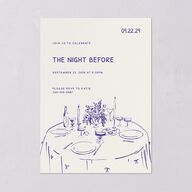 Hand Drawn Recipe Rehearsal Dinner Invitations Sapphire Signature Blank Standard