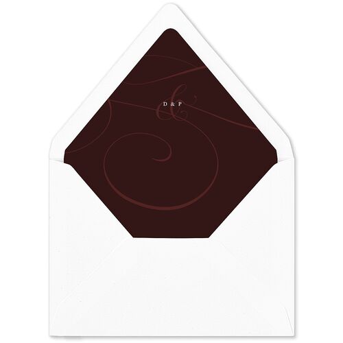 Photo Vow Euro Envelope Liners Burgundy Luxe
