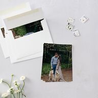 Enchanted Evening Save the Date Petite Cards Rust Signature smooth Blank No Standard