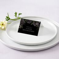 Dark Gothic Roses Place Cards Midnight Signature