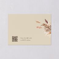 Soft Pampas Botanical Wedding Response Cards Sepia Signature Standard