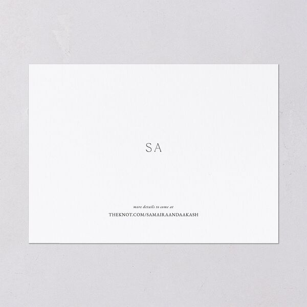 Gilded Lehenga Save the Date Cards Gold Pure White Signature smooth Blank No Standard