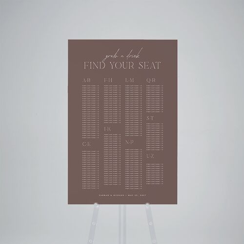 Minimalist Accent Leaf Standard Seating Chart Large Falcon Standard Indoor Foam Core L Seating