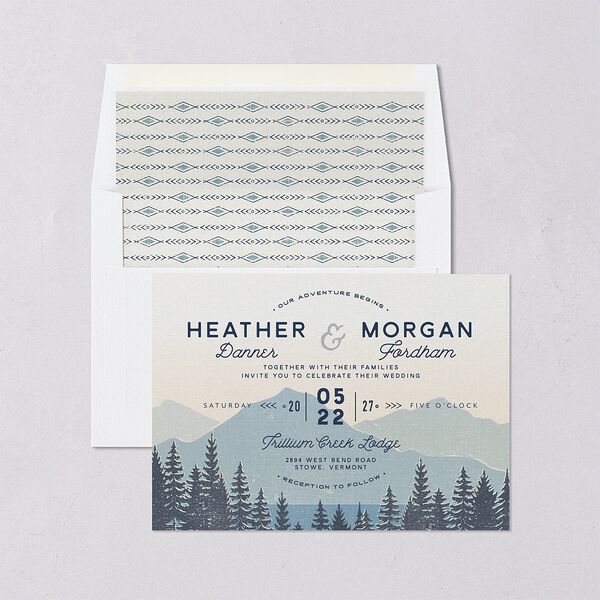 Vintage Mountain Standard Envelope Liners Dusty Blue Standard