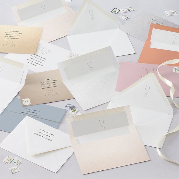Windows Save The Date Cards Gold Pure White Signature smooth Blank No Standard