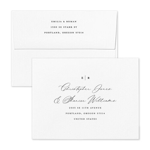 Botanical Greenery QR Code Save the Date Magnet Envelopes Rose Ocean Return Address Signature Standard