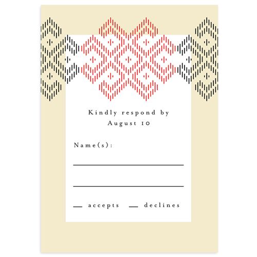 Chinese Lu Mien Wedding Response Cards Midnight Signature Standard