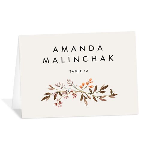 Rustic Arch Place Cards Walnut Signature