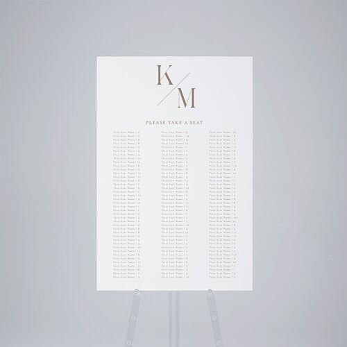 Monogram Slant Standard Seating Chart Large Fawn Standard Outdoor Corrugated L Seating