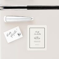 Elegant Swans Save The Date Magnets Ivory Magnet Paper