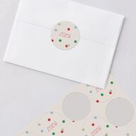 Instant Film Christmas Confetti Holiday Stickers Ivory Circle