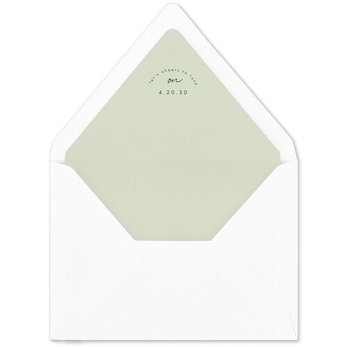 Arched Photo Euro Envelope Liners Dark Green Luxe