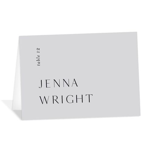 Modern Canvas Place Cards Dark Navy Signature