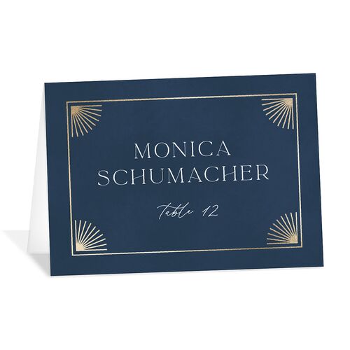 Written In The Stars Place Cards Gold Moody Blue Signature