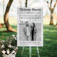 Newspaper Standard Welcome Sign Large Pure White Standard Indoor Foam Core L Welcome