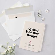 Upload Your Own Design Portrait Photo Bridal Shower Invitations Pure White Signature Blank Standard