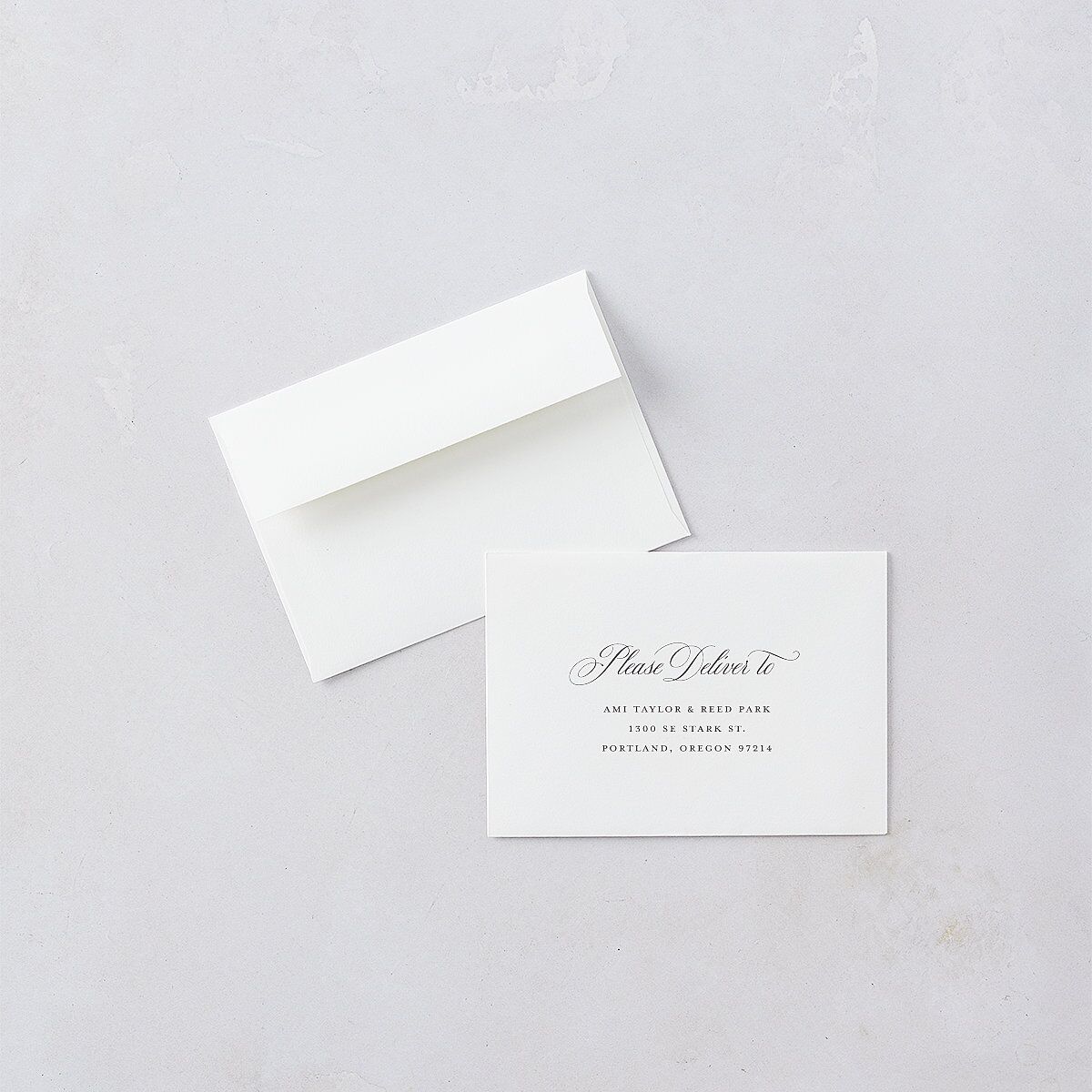 Grand Calligraphy Wedding Response Cards Medieval Grey Signature Standard