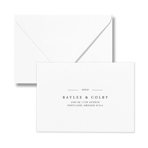 Moody Romantic Lace Floral Response Card Euro Envelopes Dusty Blue White Return Address Luxe