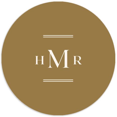 Antique Scallop Frame Wedding Stickers Linen Circle