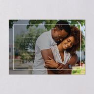 Lasting Frame Save the Date Cards Pure White Signature smooth Blank No Standard