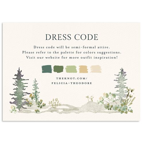 Elegant Mountain Border Wedding Enclosure Cards Meadow Signature Standard