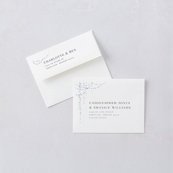 Enchanted Evening Save the Date Petite Cards Dark Navy Signature smooth Blank No Standard