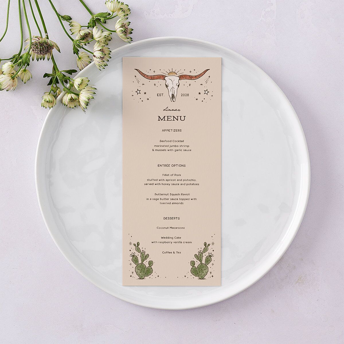 Southwestern Nouveau Menus Red Clay Signature