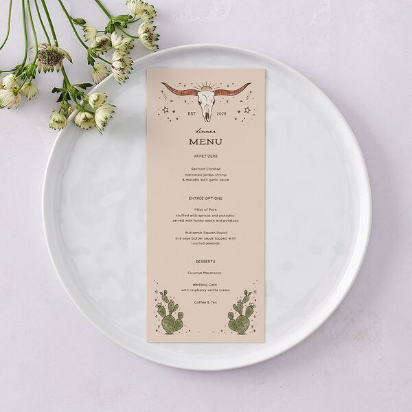 Southwestern Nouveau Menus Red Clay Signature