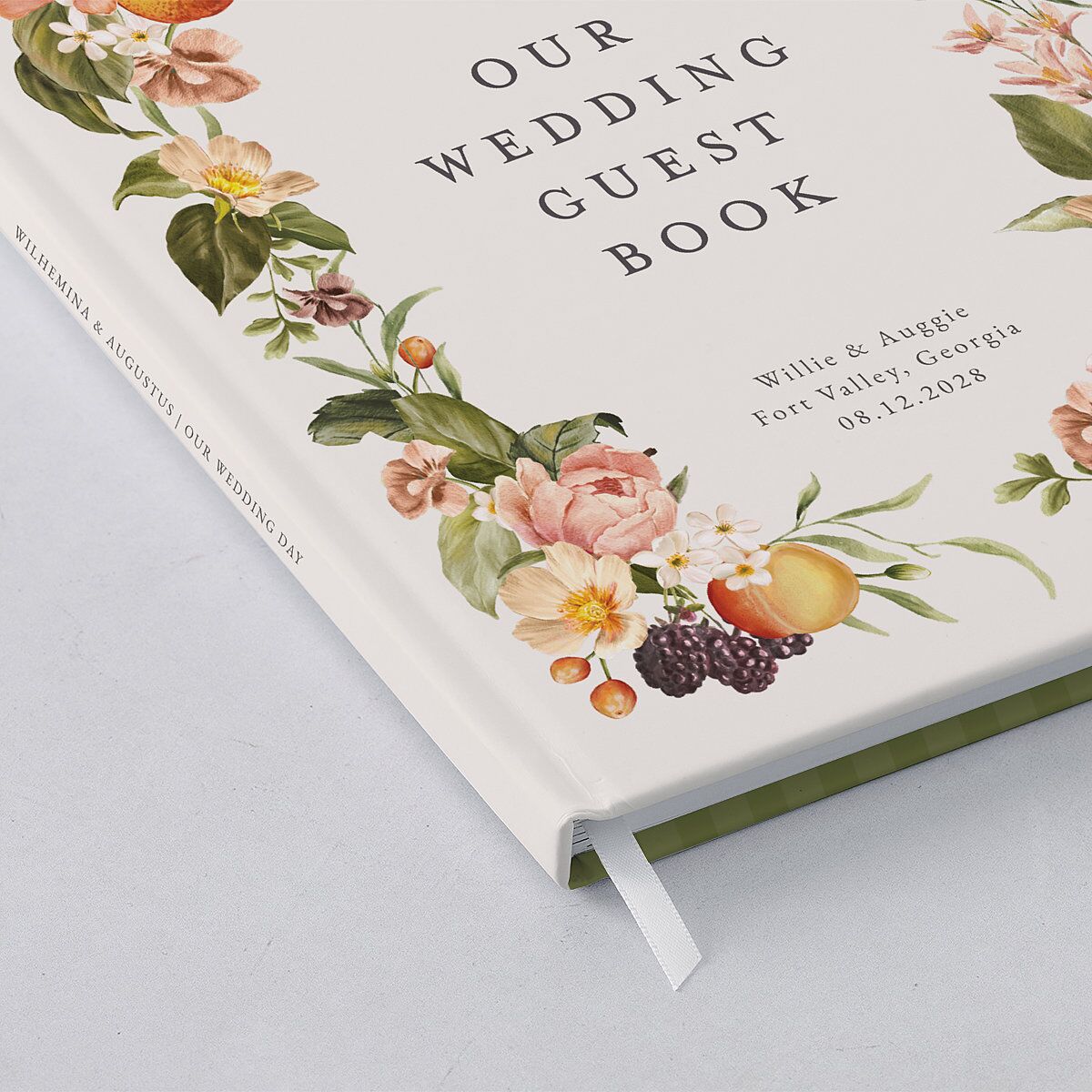 Botanical Citrus Garden Guest Books Rose Gold