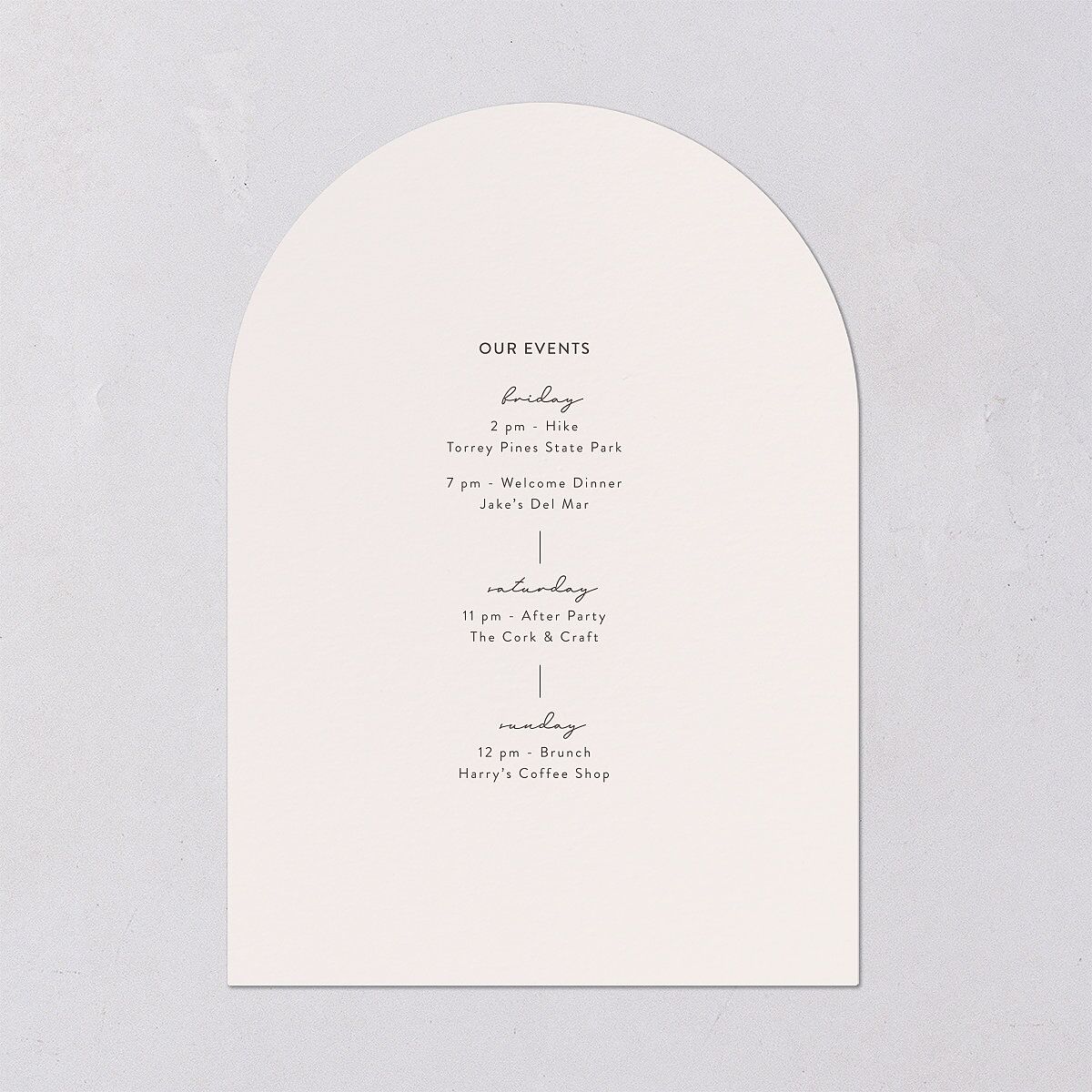 Monogram Arch Foil Wedding Invitations Gold Champagne Signature Blank Arch No