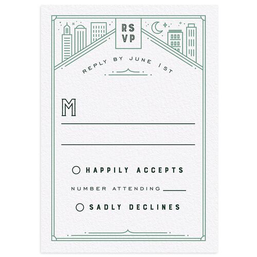 Iconic City Wedding Response Cards Tide Pool Signature Standard