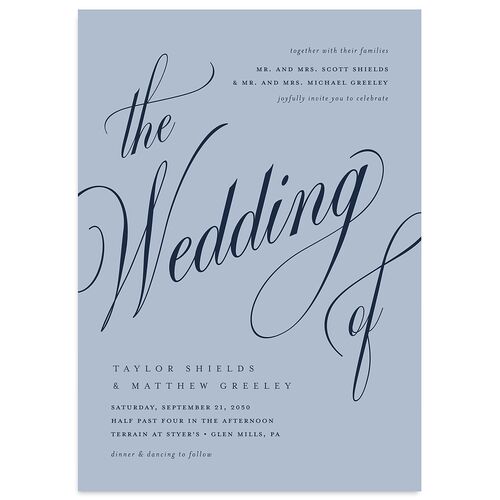 Modern Wedding Of Calligraphy Wedding Invitations Pool Signature Blank No Standard