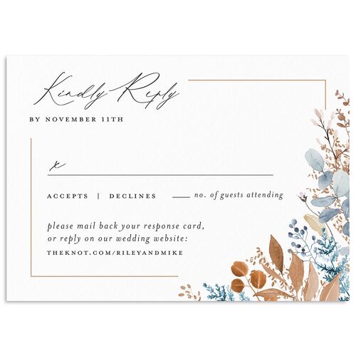 Gorgeous Greenery Wedding Response Cards Tan Signature Standard